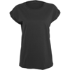 Women'S Extended Shoulder Tee in black