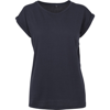 Women'S Extended Shoulder Tee in navy