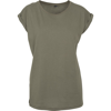 Women'S Extended Shoulder Tee in olive