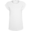 Women'S Extended Shoulder Tee in white