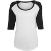 Women'S ¾ Contrast Raglan Tee in white-black