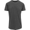 Shaped Long Tee in charcoal