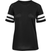 Women'S Mesh Stripe Tee in black-white