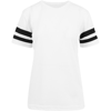 Women'S Mesh Stripe Tee in white-black