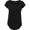 Women'S Long Slub Tee in black