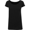 Women'S Wide Neck Tee in black