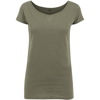 Women'S Wide Neck Tee in olive