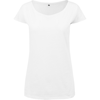 Women'S Wide Neck Tee in white