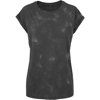 Women'S Batik Dye Extended Shoulder Tee in grey-darkgrey