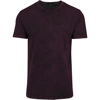 Acid Washed Tee in berry-black