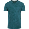 Acid Washed Tee in teal-black