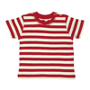 Baby Stripy T in red-washedwhite