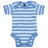 Baby Stripy Bodysuit in antiqueblue-dustyblue