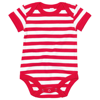 Baby Stripy Bodysuit in red-washedwhite
