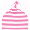 Baby Stripy One-Knot Hat in bubblegumpink-washedwhite