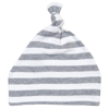 Baby Stripy One-Knot Hat in lightgreymelange-white