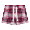 Gals Flannel Shorts in red-pink
