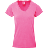 Women'S V-Neck Tee in neon-pink