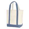 Canvas Heavy Tote in ivory-bluejean