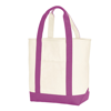 Canvas Heavy Tote in ivory-raspberry
