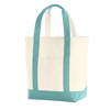 Canvas Heavy Tote in ivory-seafoam