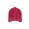 Unstructured Trucker Cap in red-ivory