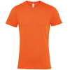 Unisex Jersey Crew Neck T-Shirt in burnt-orange
