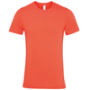 Unisex Jersey Crew Neck T-Shirt in coral