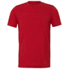 Unisex Triblend Crew Neck T-Shirt in solid-red-triblend