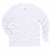 Unisex Jersey Long Sleeve Henley in white