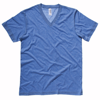 Unisex Triblend V-Neck T-Shirt in blue-triblend