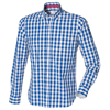 Checked Cotton Shirt in blue-check