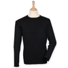 Cable Crew Neck Jumper in black