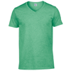 Softstyle® V-Neck T-Shirt in heather-irish-green