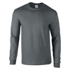 Ultra Cotton Adult Long Sleeve T-Shirt in charcoal