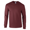 Ultra Cotton Adult Long Sleeve T-Shirt in maroon