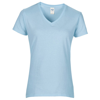 Women'S Premium Cotton V-Neck T-Shirt in light-blue