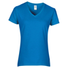 Women'S Premium Cotton V-Neck T-Shirt in sapphire