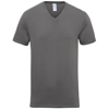 Premium Cotton Adult V-Neck T-Shirt in charcoal