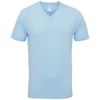 Premium Cotton Adult V-Neck T-Shirt in light-blue