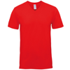 Premium Cotton Adult V-Neck T-Shirt in red