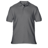 Premium Cotton Double Piqué Sport Shirt in charcoal