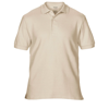 Premium Cotton Double Piqué Sport Shirt in sand