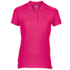 Women'S Premium Cotton Double Piqué Sport Shirt in heliconia