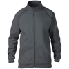 Premium Cotton Full-Zip Jacket in charcoal