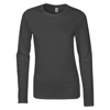 Softstyle® Women'S Long Sleeve T-Shirt in charcoal