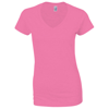 Softstyle® Women'S V-Neck T-Shirt in azalea