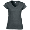 Softstyle® Women'S V-Neck T-Shirt in dark-heather