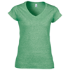 Softstyle® Women'S V-Neck T-Shirt in heather-irish-green