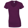 Softstyle® Women'S V-Neck T-Shirt in purple